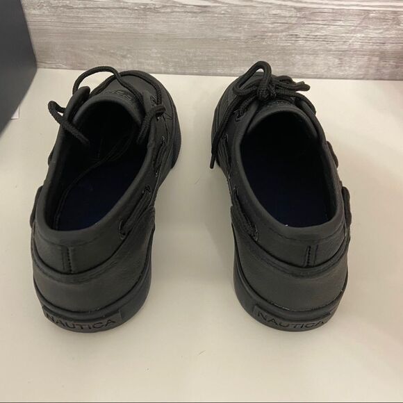 NEW BOYS NAUTICA BLACK BOAT OXFORD SHOES - Picture 6 of 8
